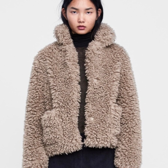 Zara faux fur-brown